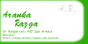 aranka razga business card